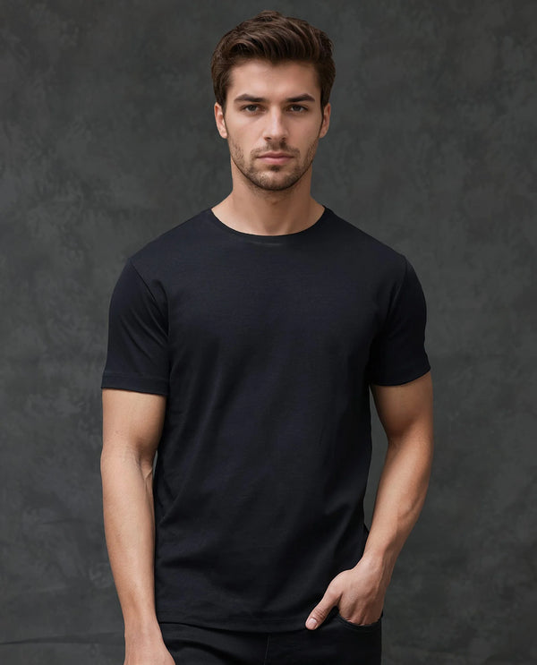 Classic Black Round Neck T-Shirt